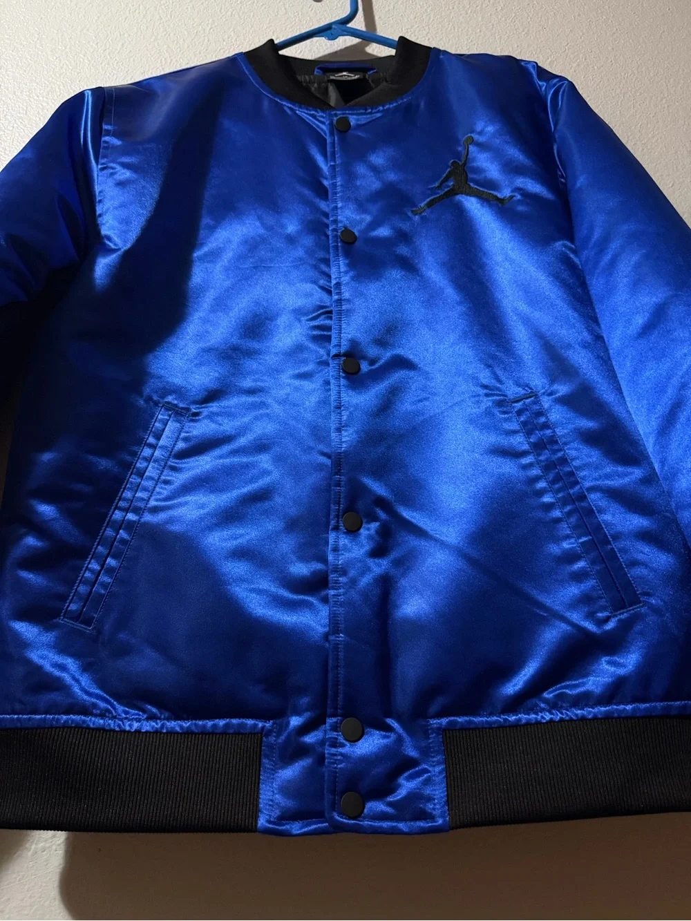 Jordan Satin Bomber Jacket - Royal Blue Size XL